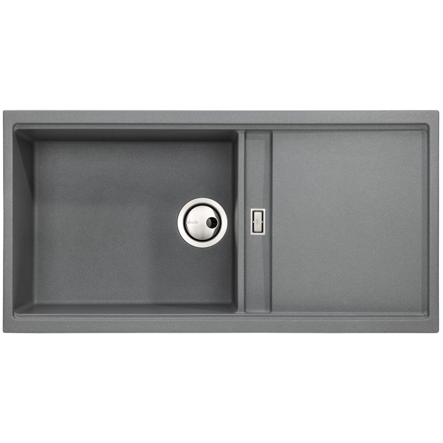 Abode Syncronist Large 1.25B & Drainer Inset/Undermount Sink - Metallic Grey