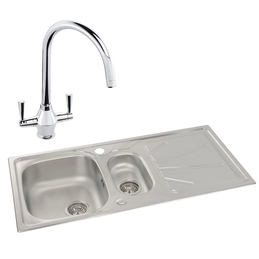 Abode Trydent 1.5B Inset St/Steel Sink & Astral Tap Pack