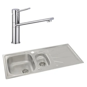 Abode Trydent 1.5B Inset St/Steel Sink & Specto Tap Pack