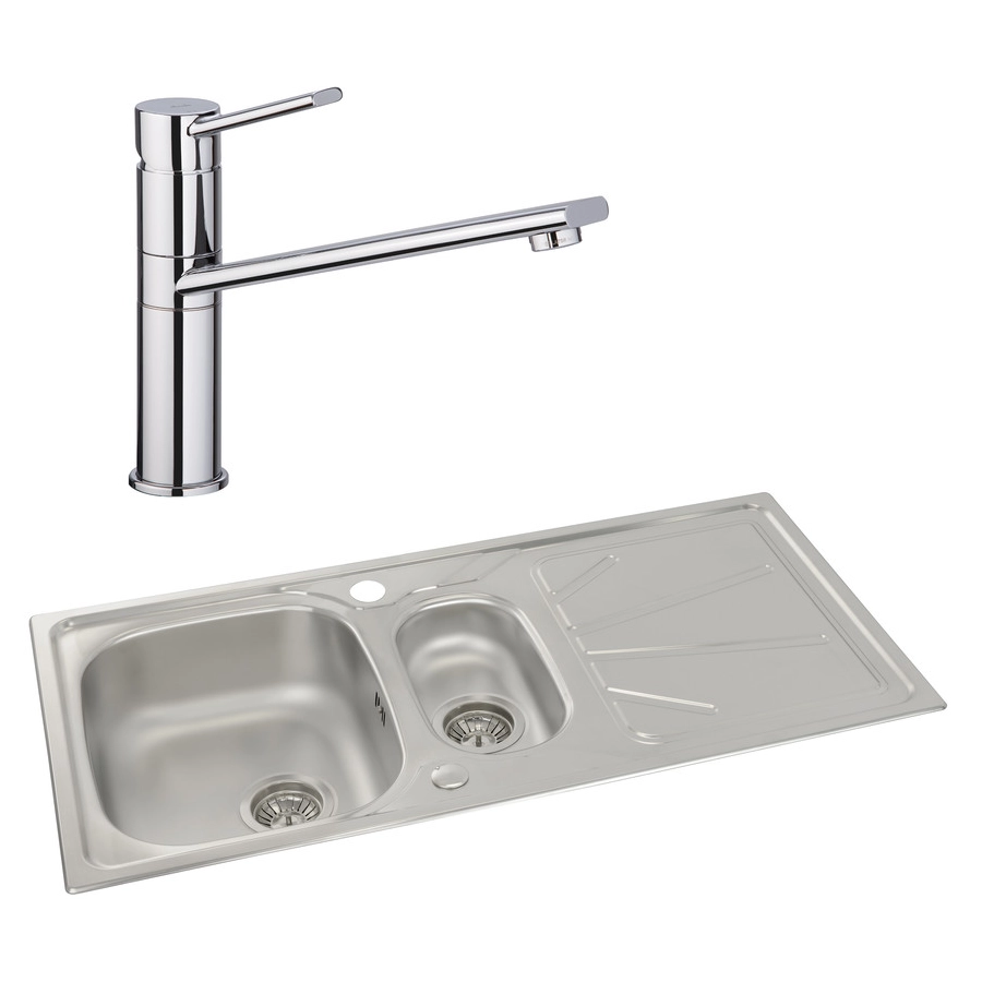Abode Trydent 1.5B Inset St/Steel Sink & Specto Tap Pack