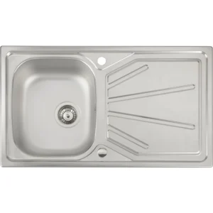 Abode Trydent 1B & Drainer Inset Sink - St/Steel