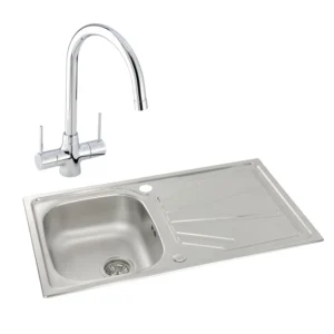 Abode Trydent 1B Inset St/Steel Sink & Nexa Tap Pack