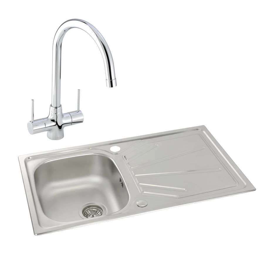 Abode Trydent 1B Inset St/Steel Sink & Nexa Tap Pack
