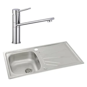 Abode Trydent 1B Inset St/Steel Sink & Specto Tap Pack