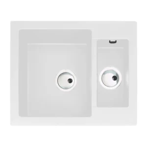 Abode Zero 1.5B Granite Inset Sink - White