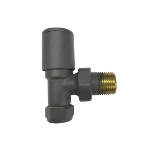 Anthracite Radiator Valve Angled 15mm (Pair)