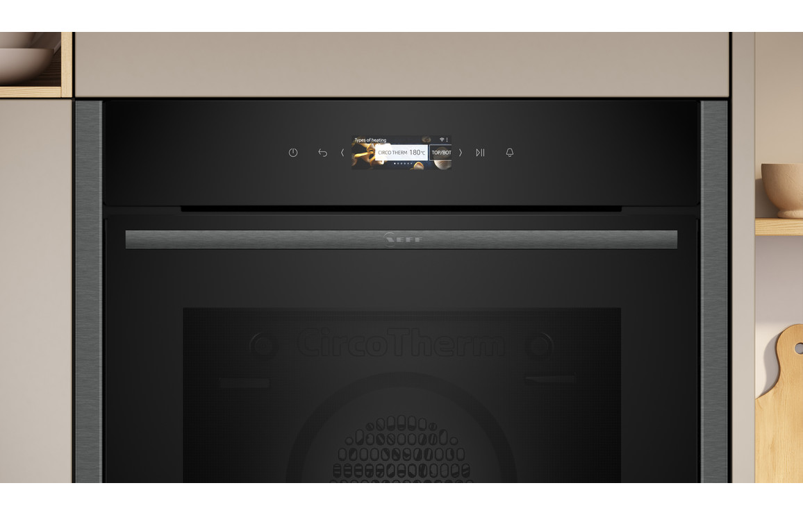 Neff N70 B24CR31G0B Single Electric Oven - Black w/Graphite Trim - Image 2