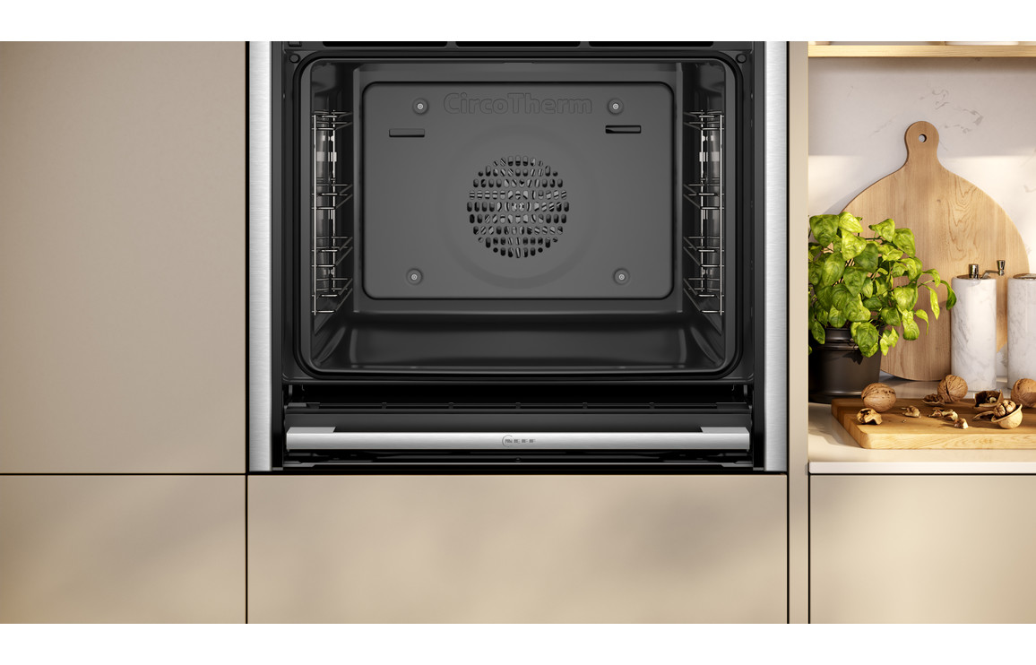 Neff N70 B54CR31N0B Single Slide & Hide Electric Oven - Black w/Steel Trim - Image 3