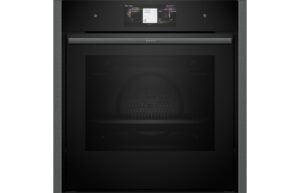 Neff N90 B64VT73G0B Single Slide & Hide Pyrolytic Oven w/Steam - Black w/Graphite Trim