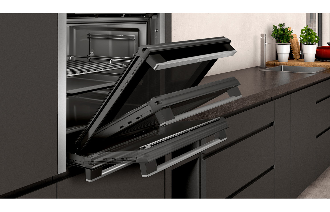 Neff N50 B6ACH7HH0B Single Slide & Hide Pyrolytic Oven - St/Steel - Image 5