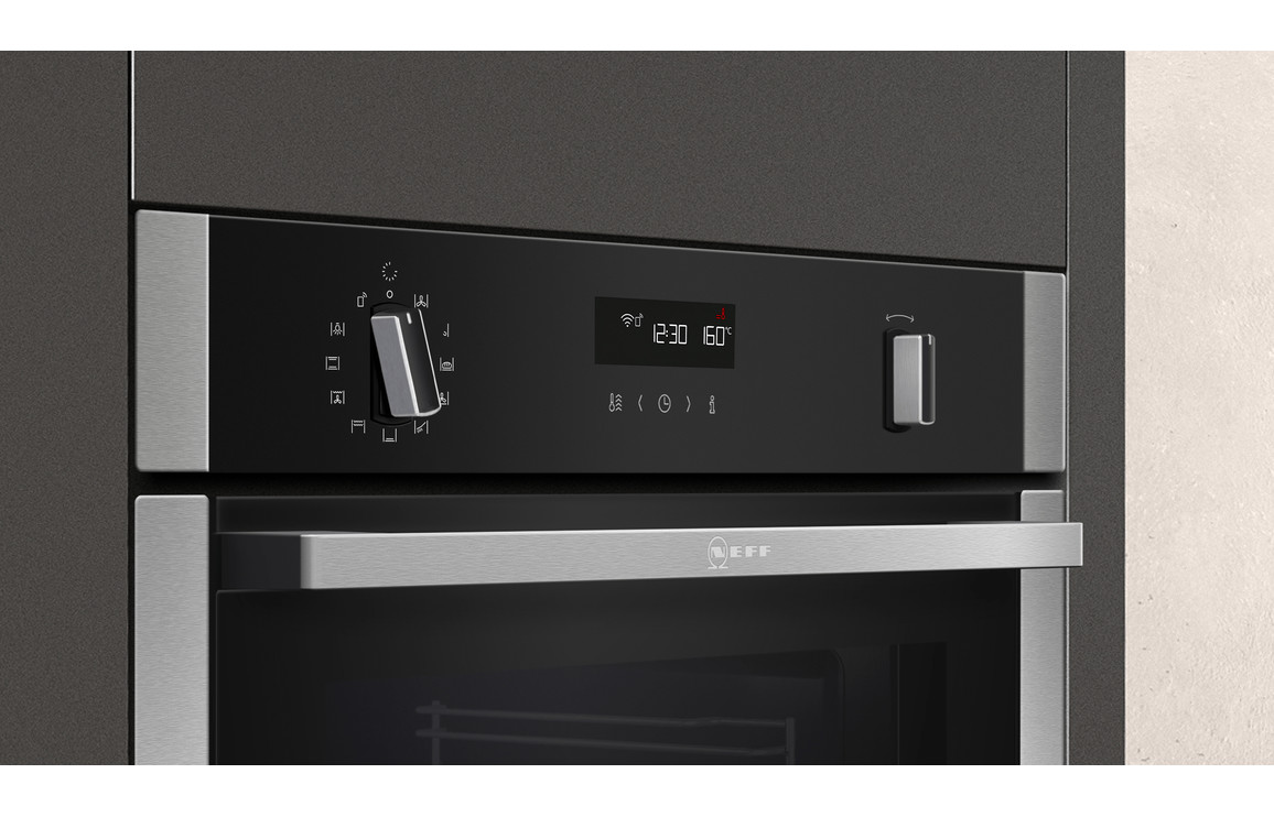 Neff N50 B6ACH7HH0B Single Slide & Hide Pyrolytic Oven - St/Steel - Image 2