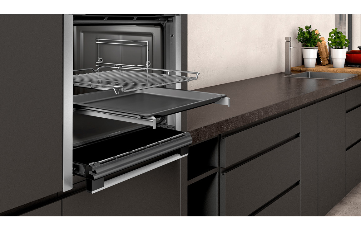 Neff N50 B6ACH7HH0B Single Slide & Hide Pyrolytic Oven - St/Steel - Image 4