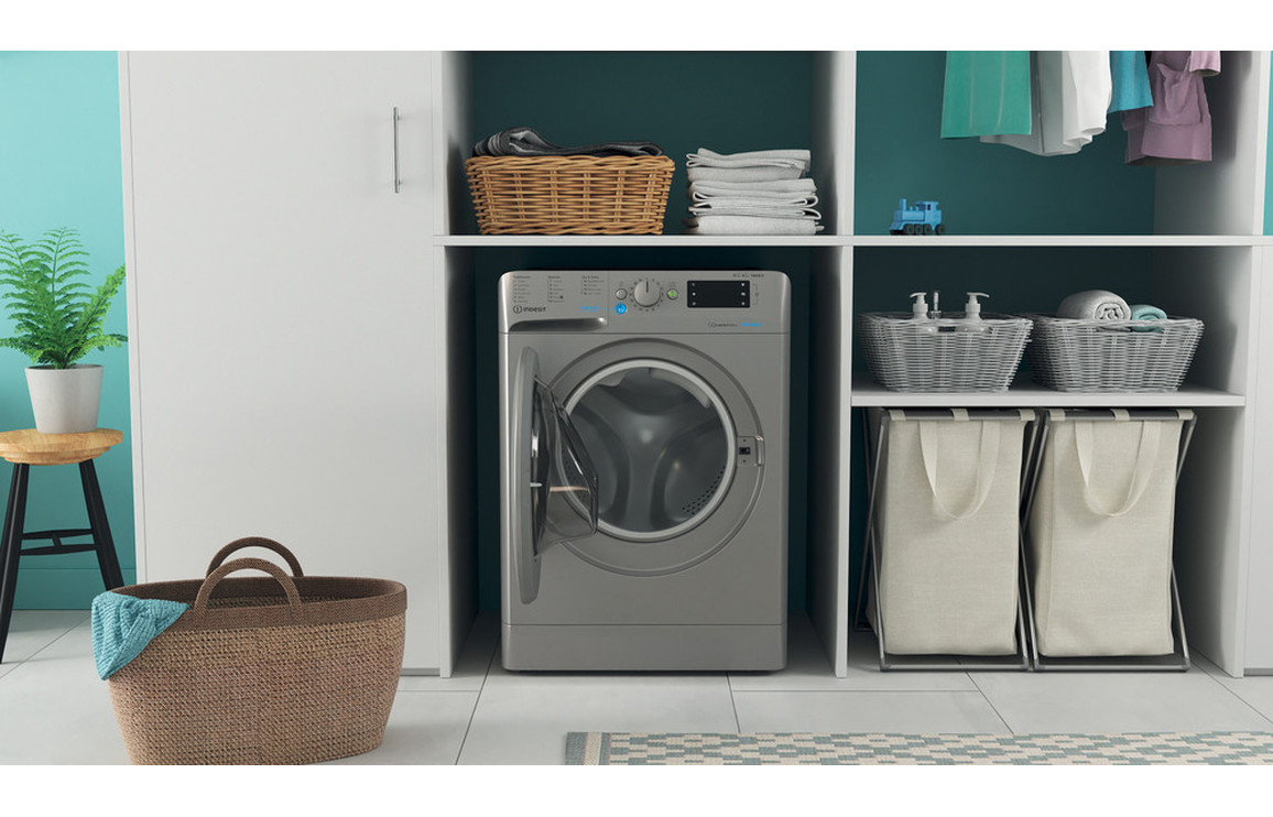 Indesit BDE 86436X S UK N F/S 8/6kg 1400rpm Washer Dryer - Silver - Image 9