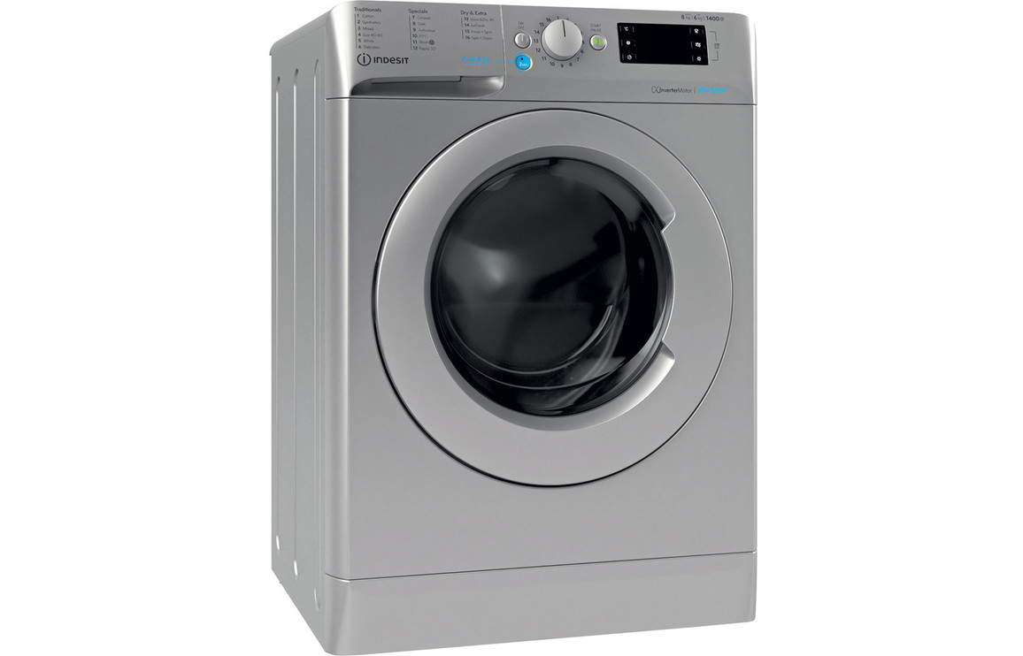 Indesit BDE 86436X S UK N F/S 8/6kg 1400rpm Washer Dryer - Silver - Image 3