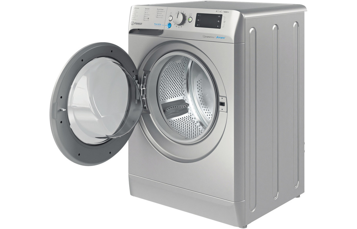 Indesit BDE 86436X S UK N F/S 8/6kg 1400rpm Washer Dryer - Silver - Image 4