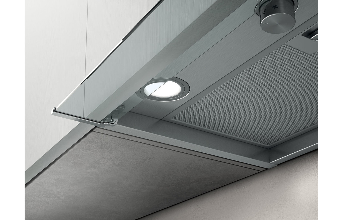 Elica Boxin Lux 90cm Integrated Hood - St/Steel & White Glass - Image 2