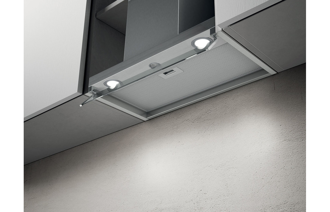 Elica Boxin Lux 90cm Integrated Hood - St/Steel & White Glass - Image 3