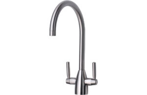 Prima Chelsea Dual Lever Mixer Tap - Brushed Steel
