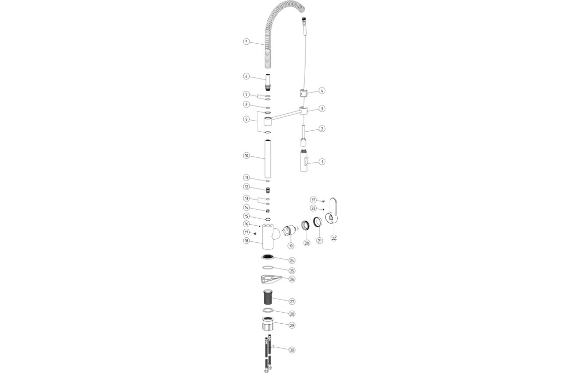 Prima Professional Single Lever Spray Mixer Tap - Chrome - Image 2
