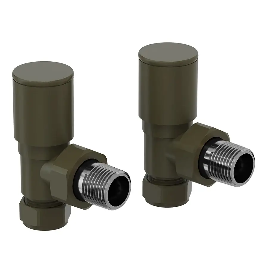 Radiator Valve Angled 15mm (Pair) - Bronze