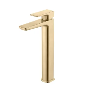 Berio Tall Basin Mixer - Brushed Brass