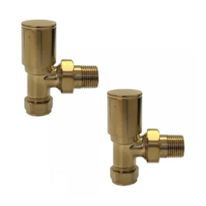 Brass Radiator Valve Angled 15mm (Pair)