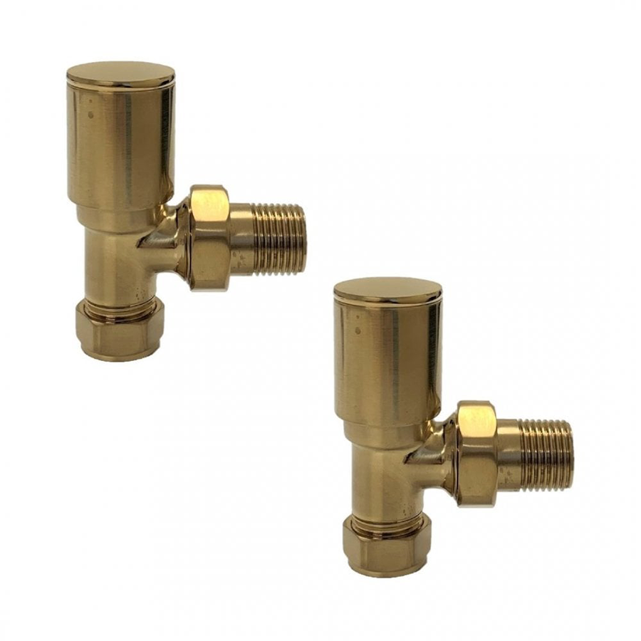 Brass Radiator Valve Angled 15mm (Pair)