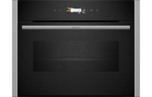 Neff Compact Electric Oven Microwave N70 C24MR21N0B - Black w/Steel Trim