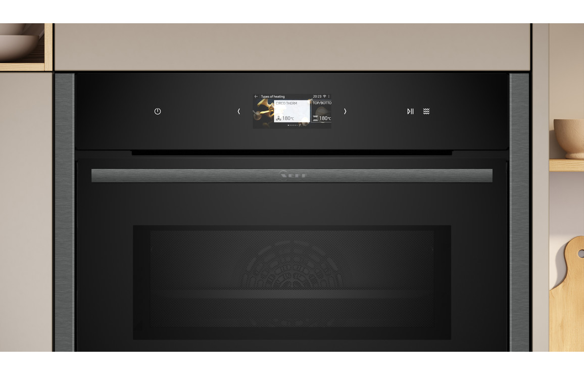 Neff N90 C24MS31G0B Compact Electric Oven & Microwave - Black w/Graphite Trim - Image 2