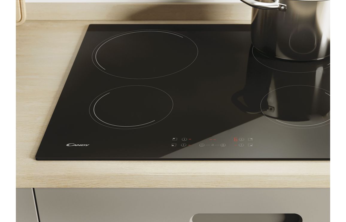Candy CH64CCB 60cm Ceramic Hob - Black Glass - Image 2