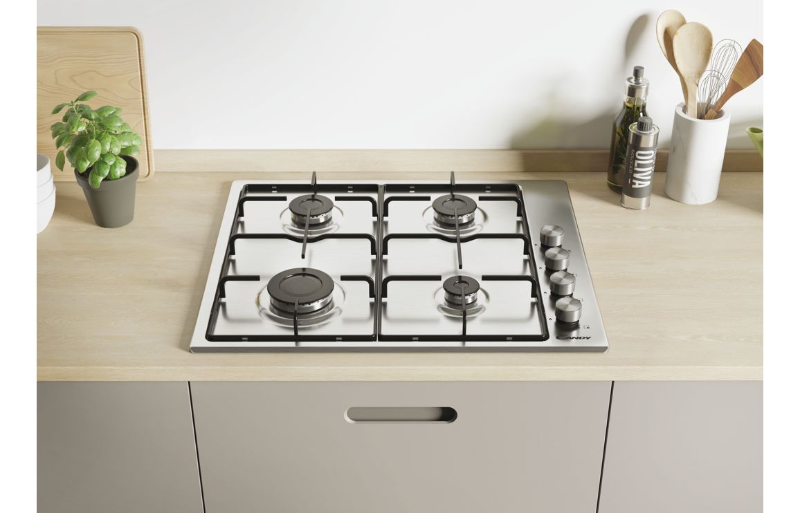 Candy CHW6LPX 60cm Gas Hob - St/Steel - Image 2