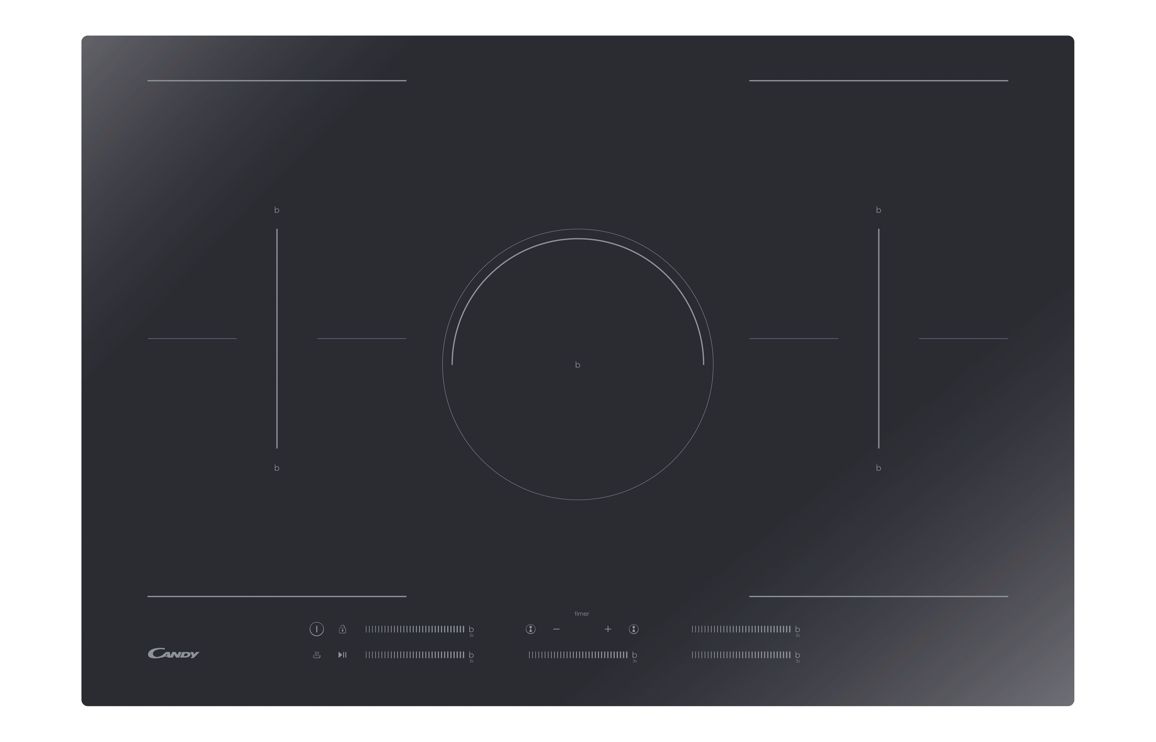 Candy CIFS85MCTT/1 75cm Induction Hob - Black Glass