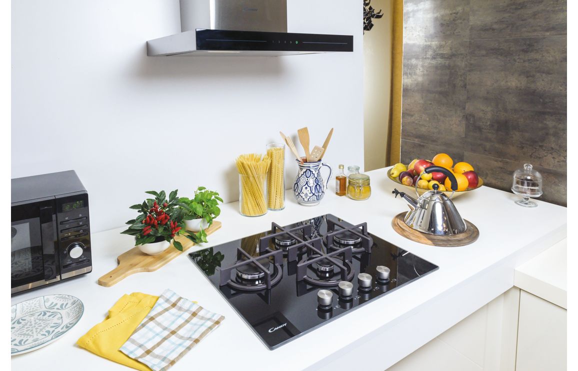 Candy CVG6DPB 60cm Gas on Glass Hob - Black Glass - Image 4