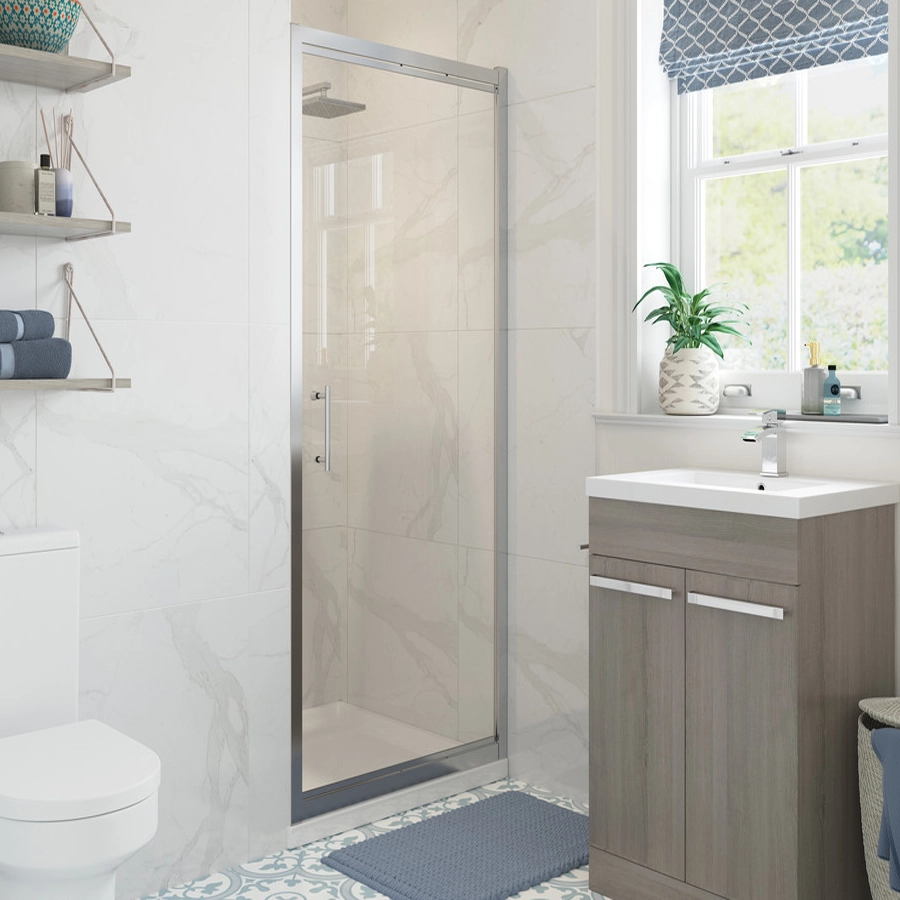 Classix 760mm Pivot Door - Chrome