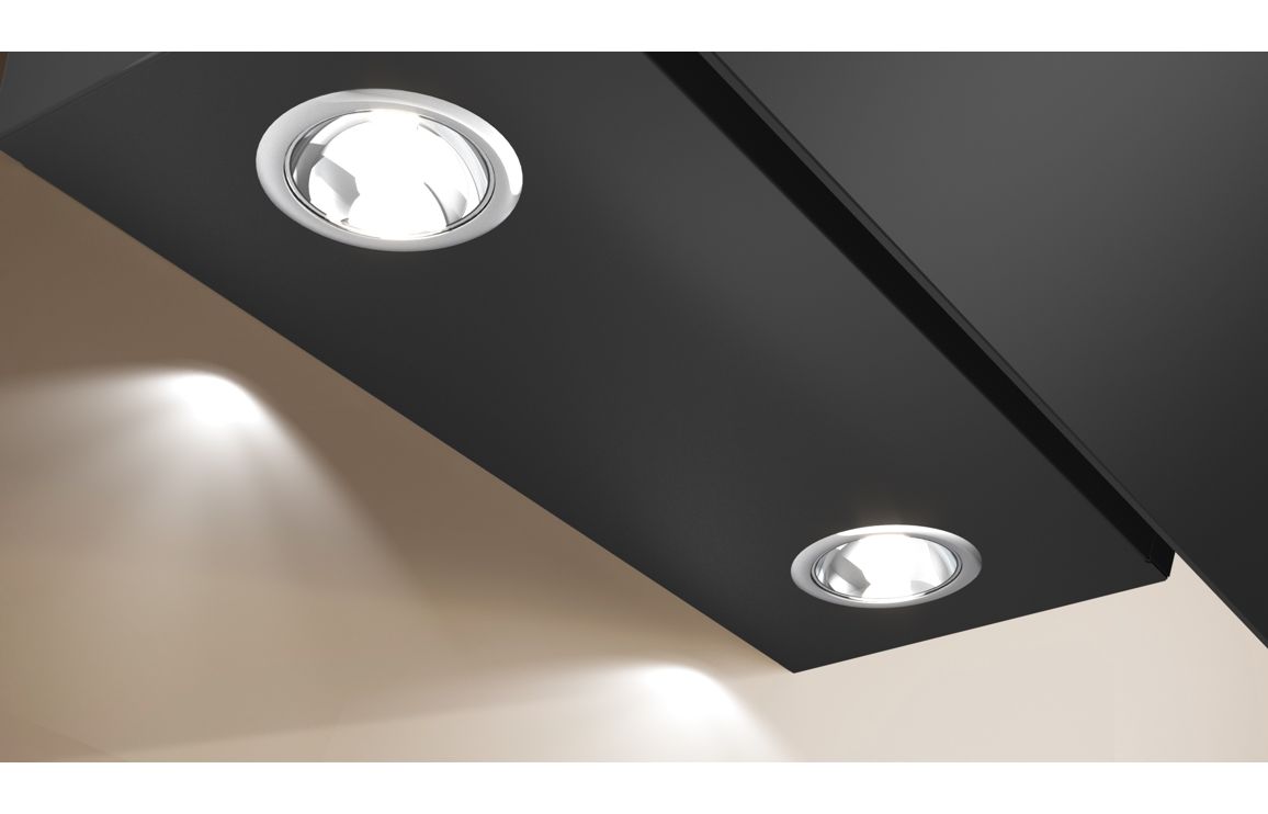 Neff N30 D83IDK1S0B 80cm Angled Chimney Hood - Black Glass - Image 3