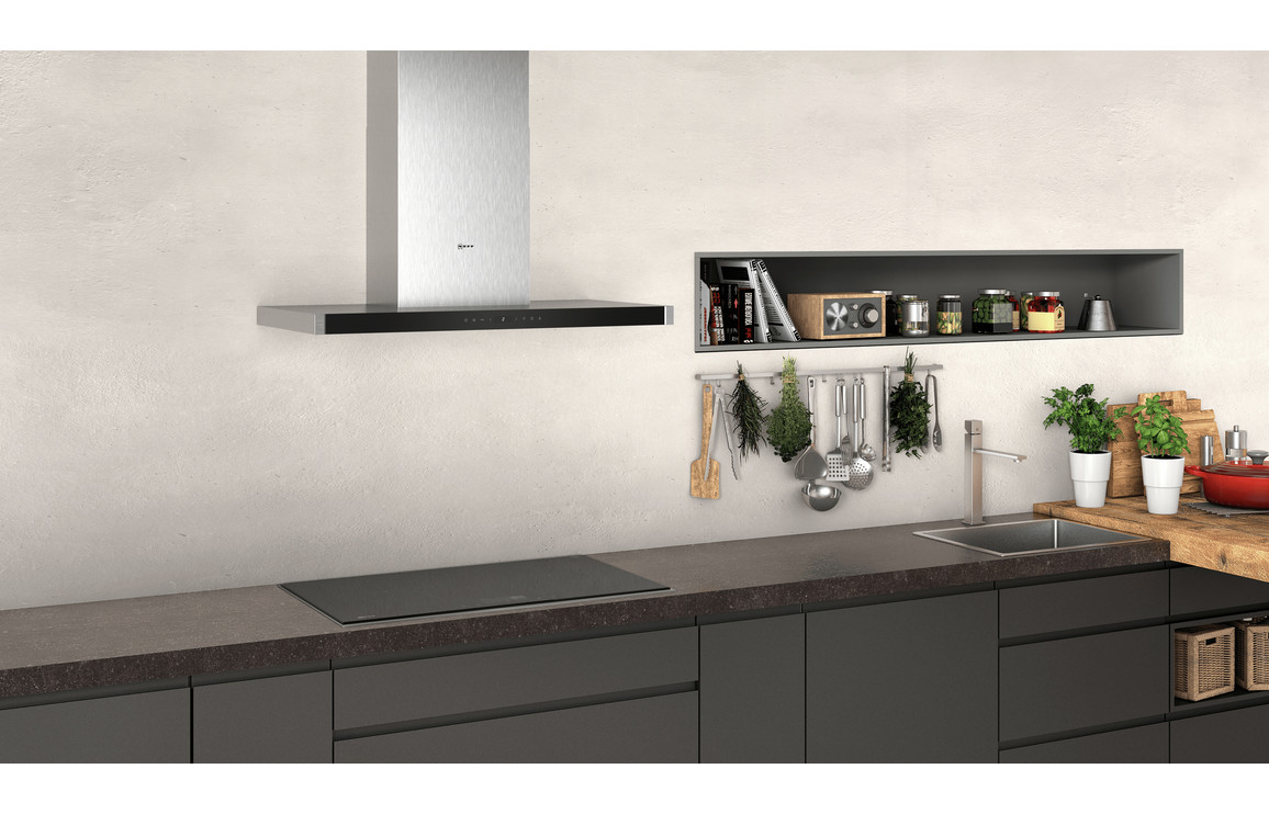 Neff N70 D95BMP5N0B 90cm Box Design Chimney Hood - St/Steel - Image 2