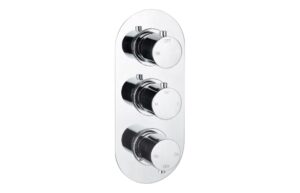 Astro Thermostatic Three Outlet Triple Shower Valve - Chrome
