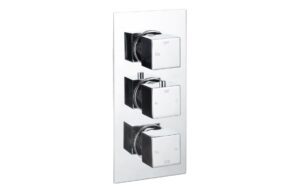 Comet Thermostatic Three Outlet Triple Shower Valve - Chrome