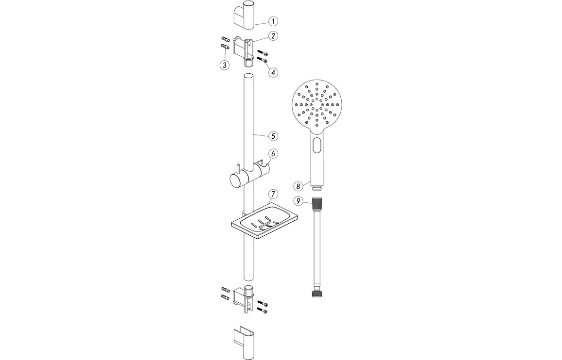 Round Push Button Shower Kit - Image 2