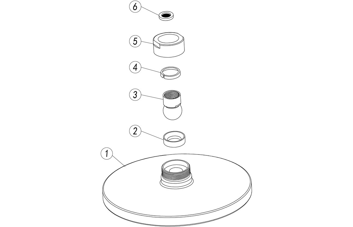 200mm Round Showerhead - Chrome - Image 2