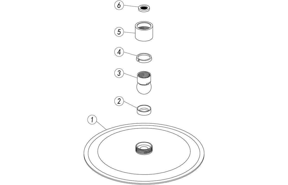 200mm Round Ultraslim Showerhead - St/Steel - Image 2