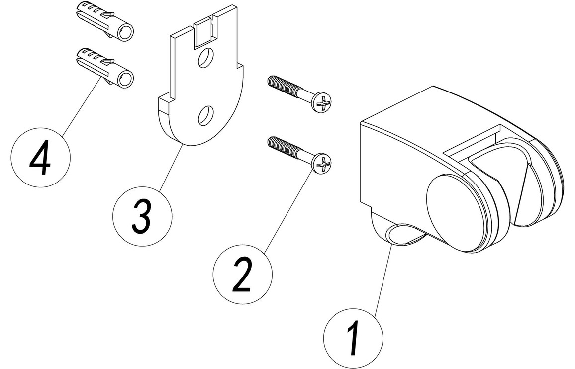 Round Wall Bracket - Chrome - Image 2