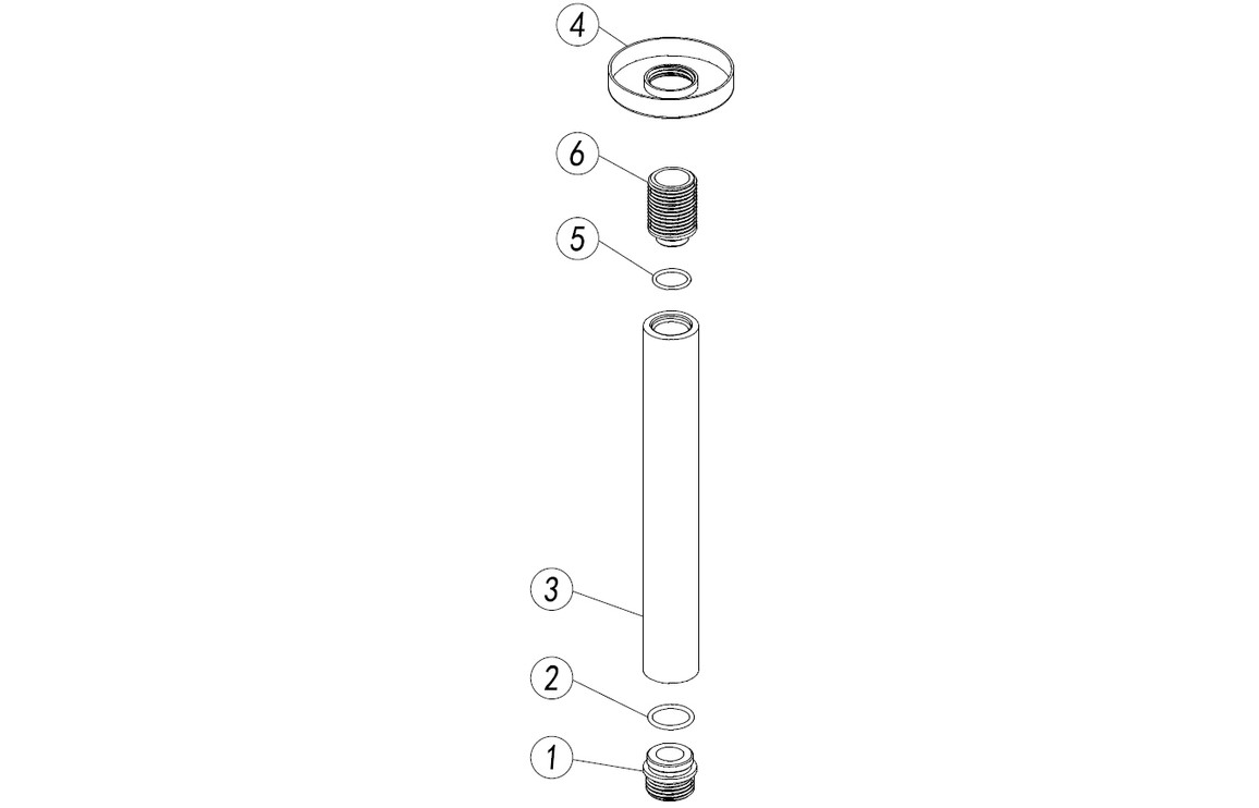 Ceiling Arm - Matt Black - Image 2