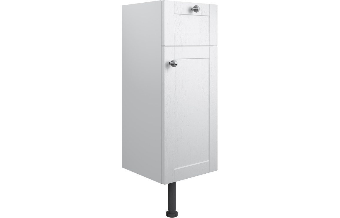 Benita 300mm 1 Drawer 1 Door Base Unit - Satin White Ash
