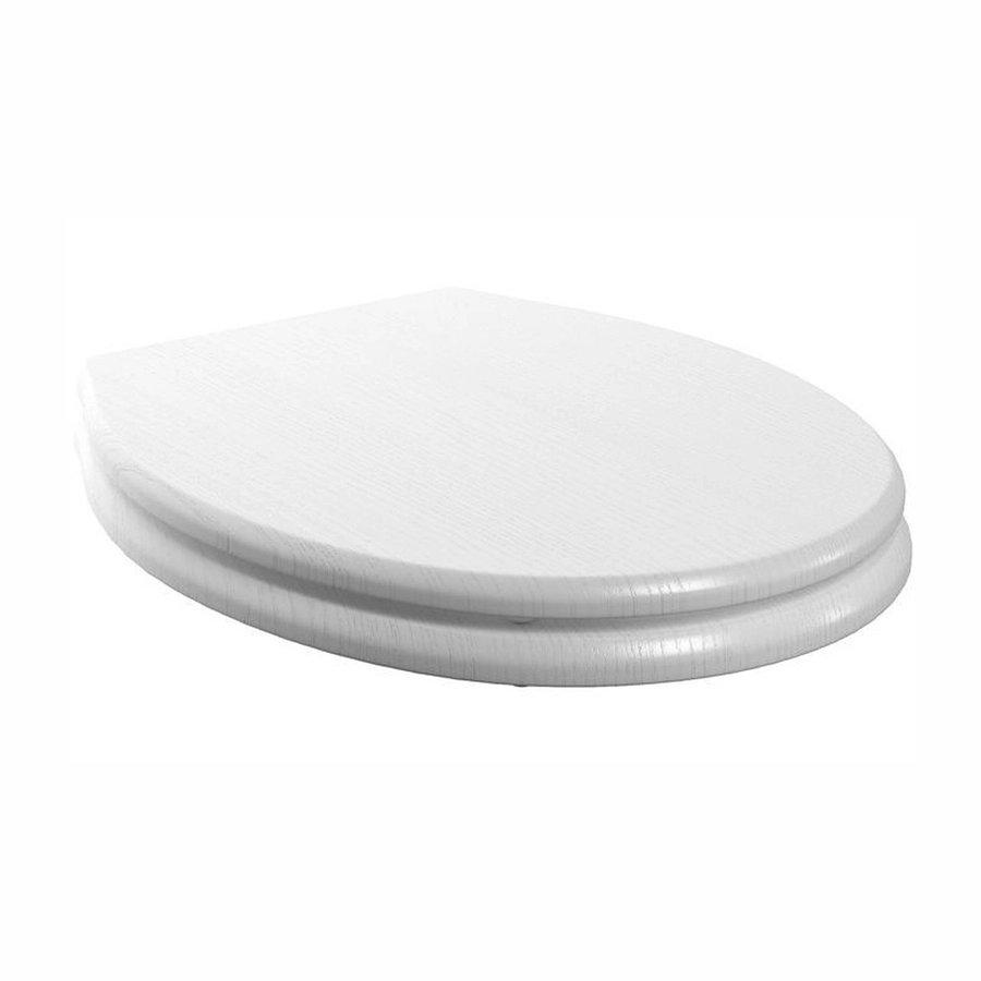 Benita Soft Close Toilet Seat - Satin White Wood Effect