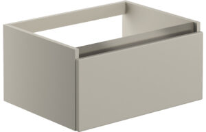 Carino 600mm 1 Drawer Wall Hung Basin Unit (No Top) - Latte