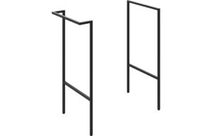 Statement Optional Frame with Integrated Towel Rail - Matt Black