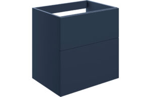 Statement 590mm Wall Hung 2 Drawer Basin Unit (No Top) - Matt Deep Blue
