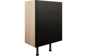 Texture 600mm 3 Drawer Base Unit - Matt Graphite Grey
