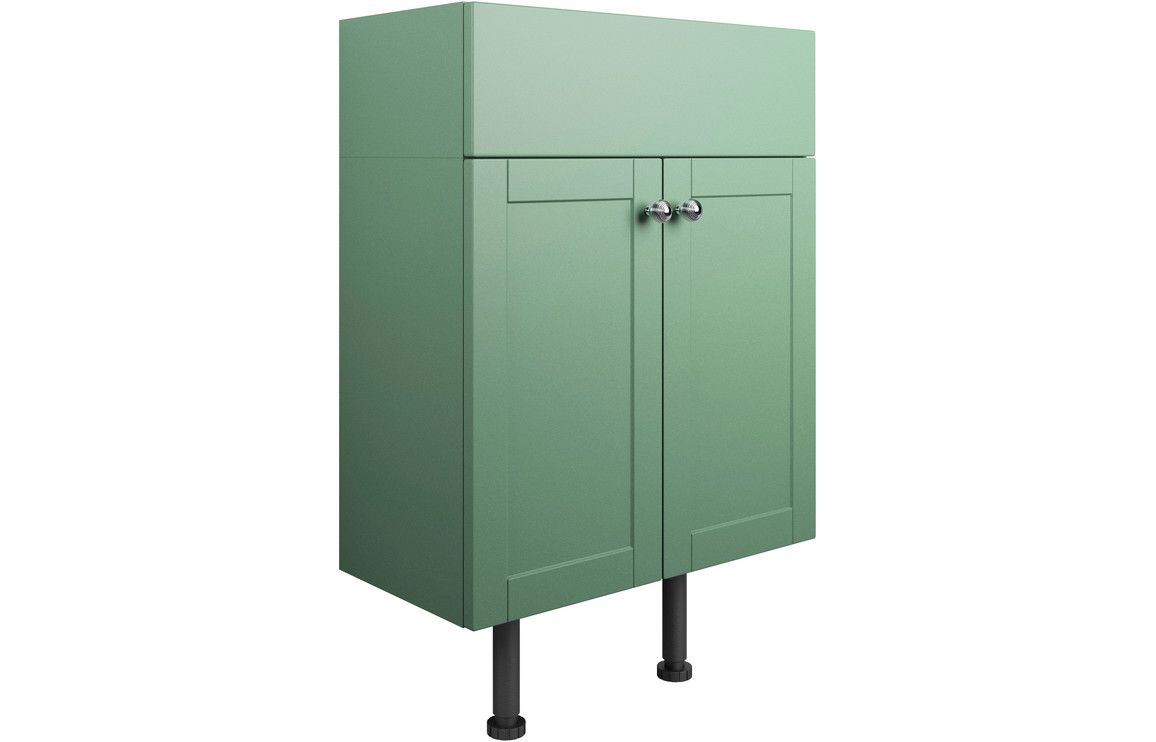 Benita 600mm 2 Door Basin Unit - Matt Sage Green